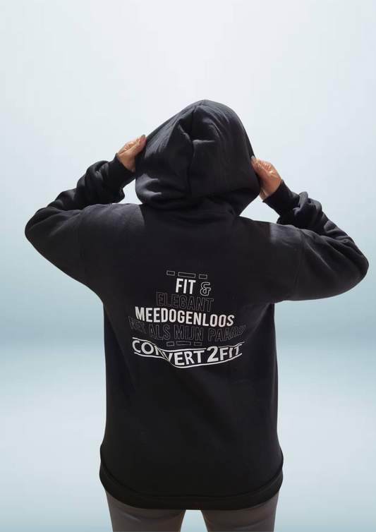 Fit & Elegant Amazone Hoodie Zwart – Warme, Stijlvolle Hoodie voor Ruiters